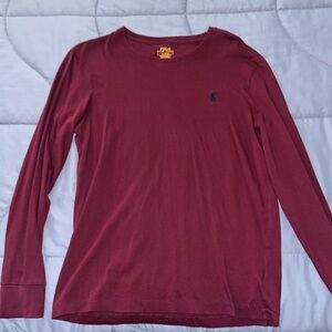 Ralph Lauren maroon long sleeve tee size m men’s